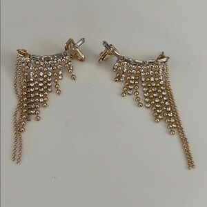 Elegant Gold and Silver Dangle Earrings